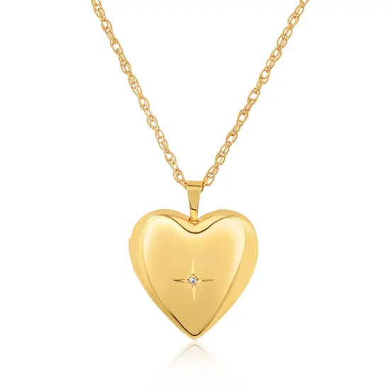 Augustine Heart Locket Pendant 14k gold filled, 20"