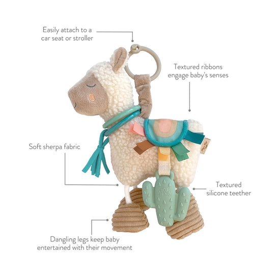 Itzy Friends Link & Love™ Activity Plush with Teether - Llama