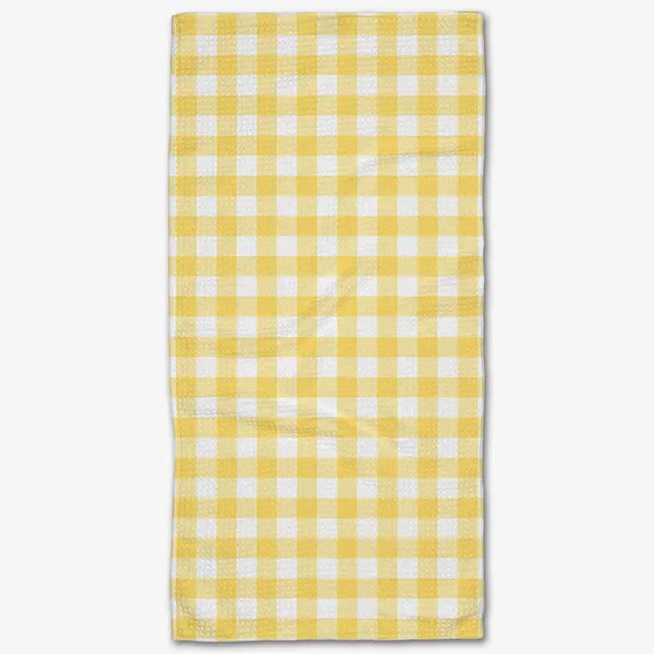 Lemon Gingham Bar Towel