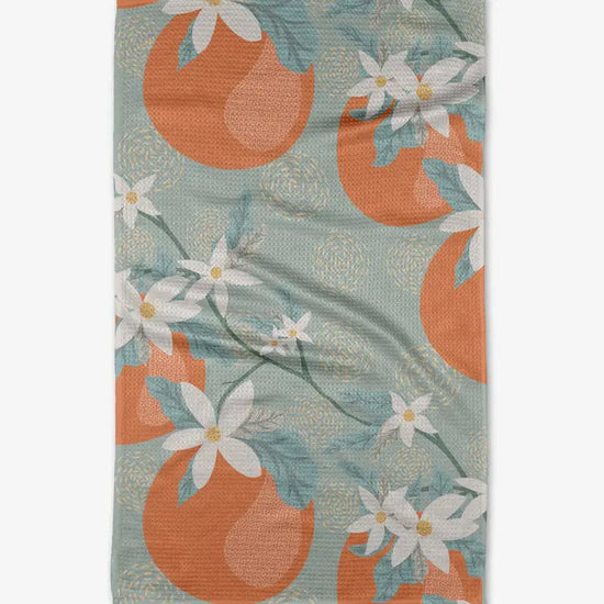 Orange Blossom Kitchen Tea Towel