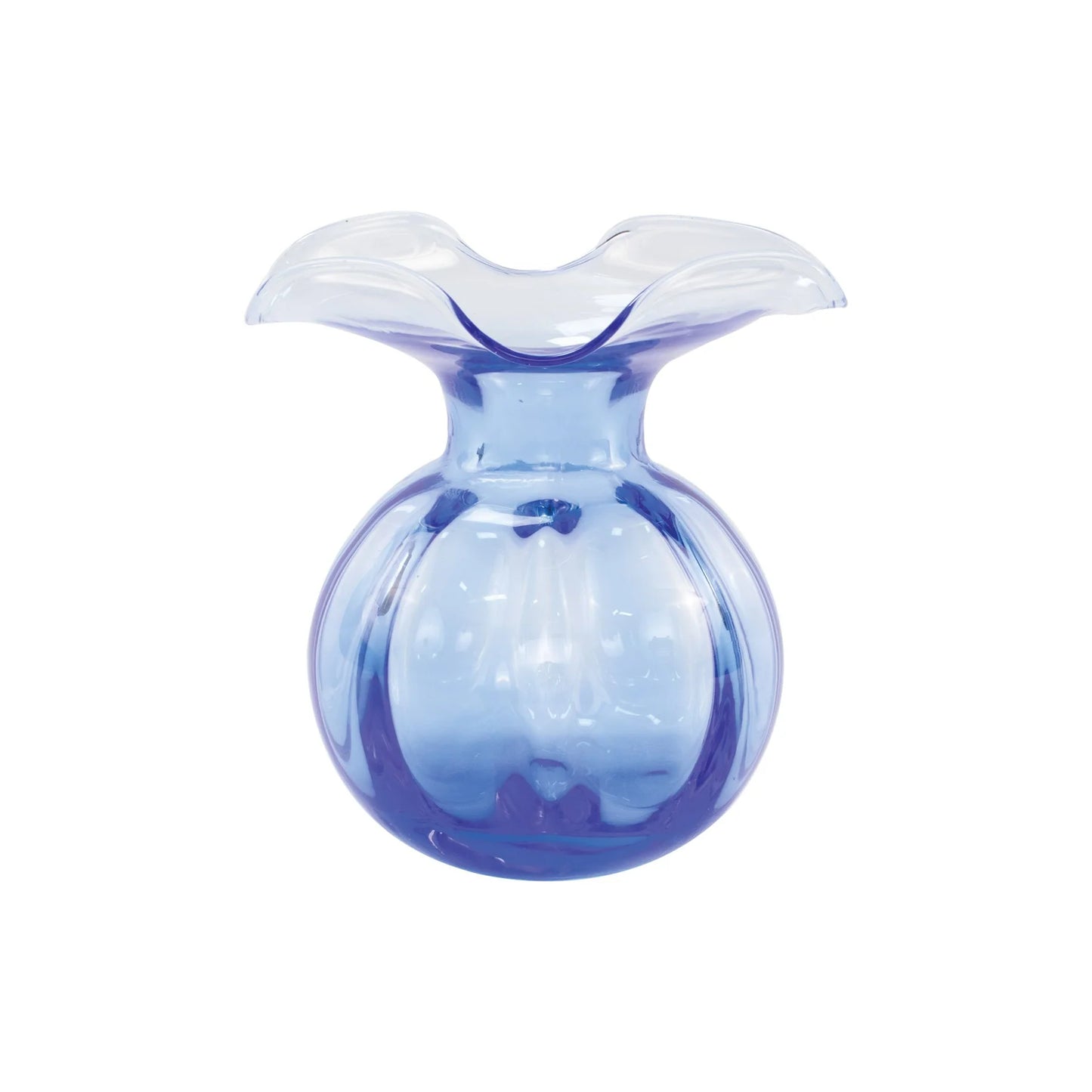 Hibiscus Glass Bud Vase Cobalt