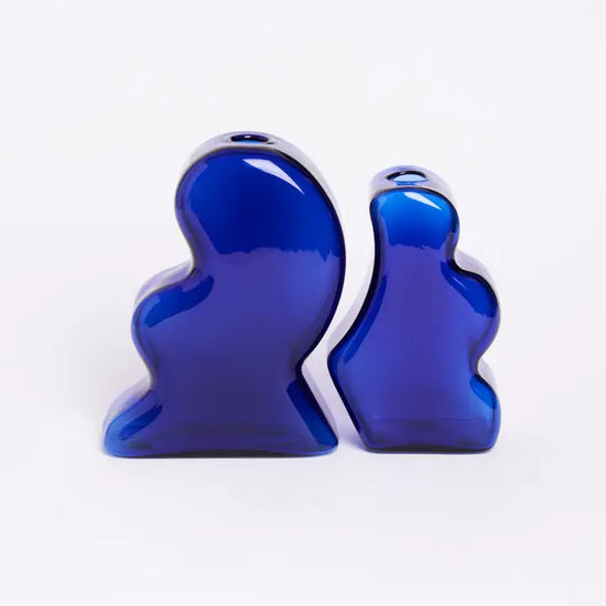 Interlocking Vase — Cobalt Blue