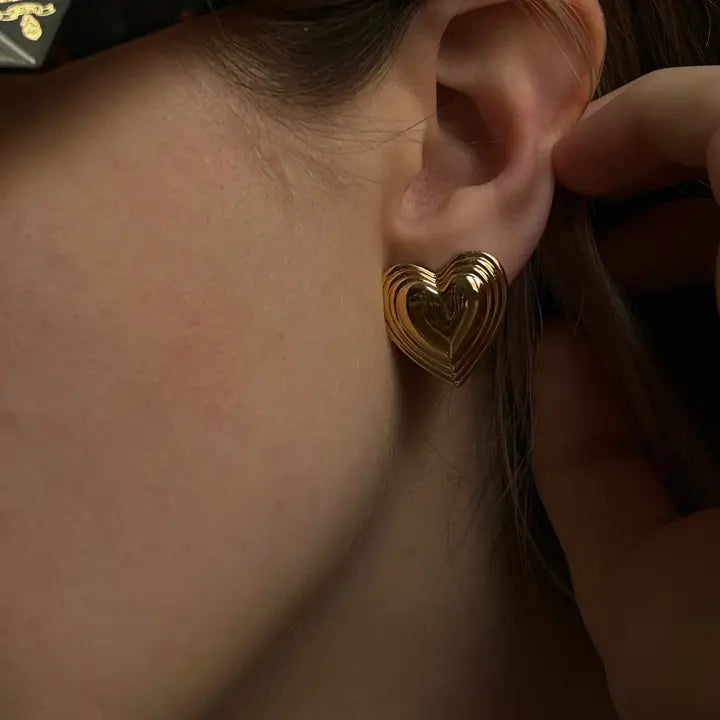 Willa Heart Statement Earrings