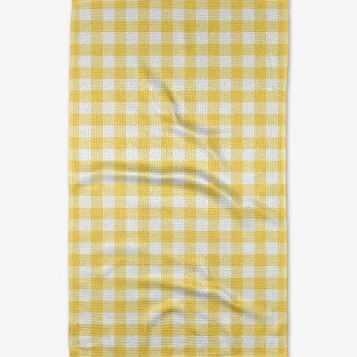 Lemon Gingham Kitchen Tea Towel