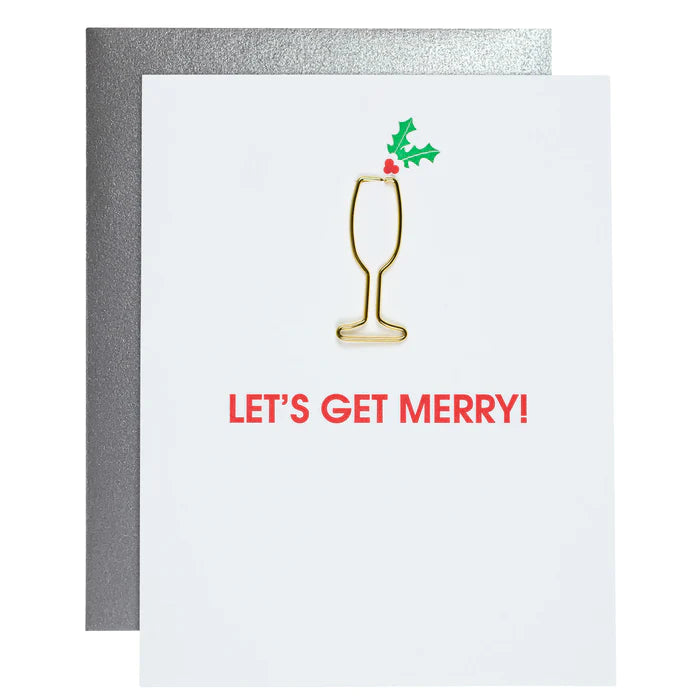 Let's Get Merry Cocktail Paperclip Card
