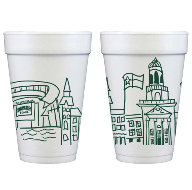 Load image into Gallery viewer, Baylor University Skyline Foam Cups
