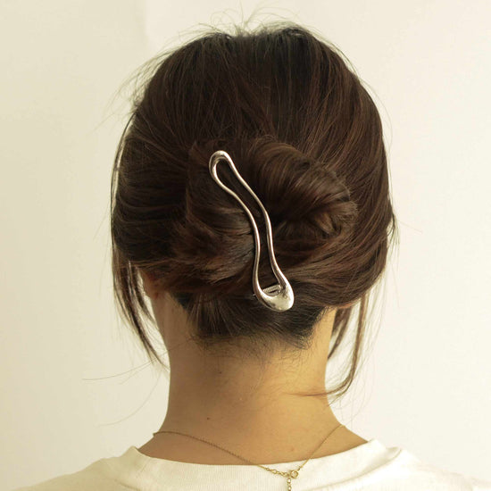 Long Metal Hair Claw Clip | Silver