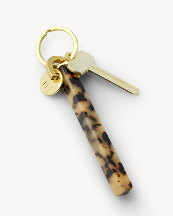 Bar Keychain in Blonde Tortoise