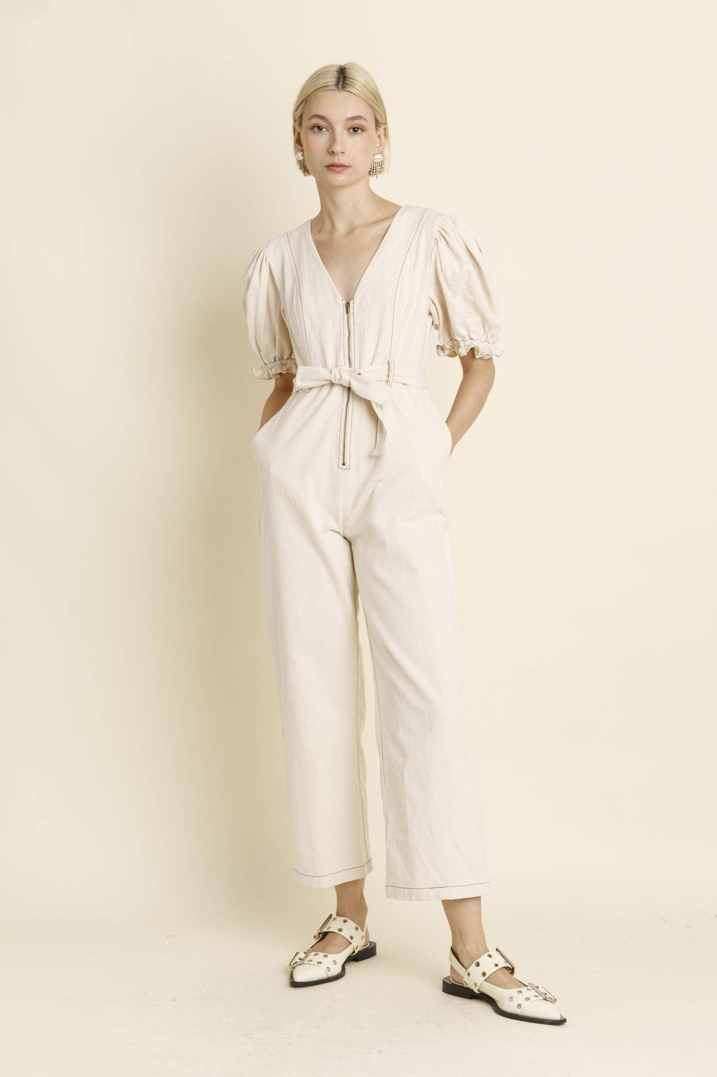 Contrast Stitch Jumpsuit