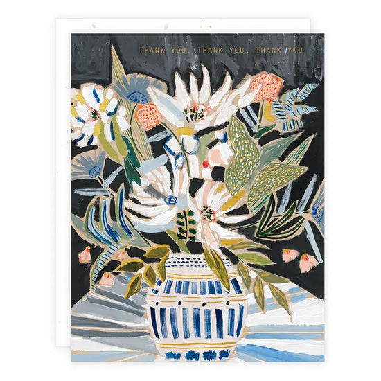 Load image into Gallery viewer, Blue White Floral Card
