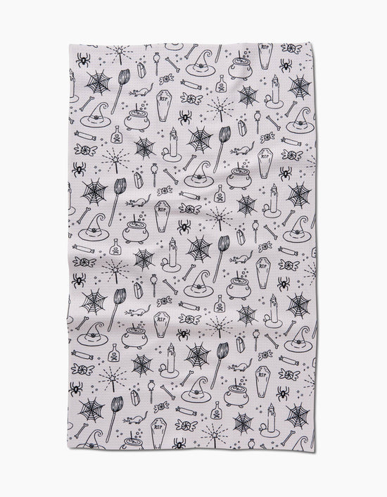 Halloween Magic White Tea Towel