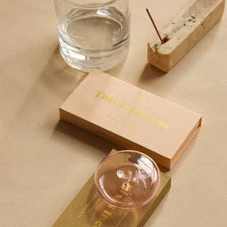 Gentle Habits Glass Incense Holder - Pink