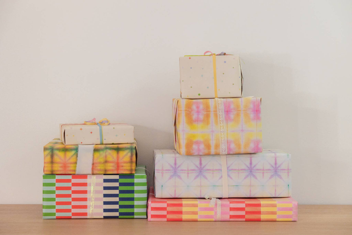 Rainbow Stars Gift Wrap