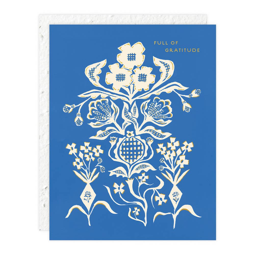 Blue Flower Bouquet Card