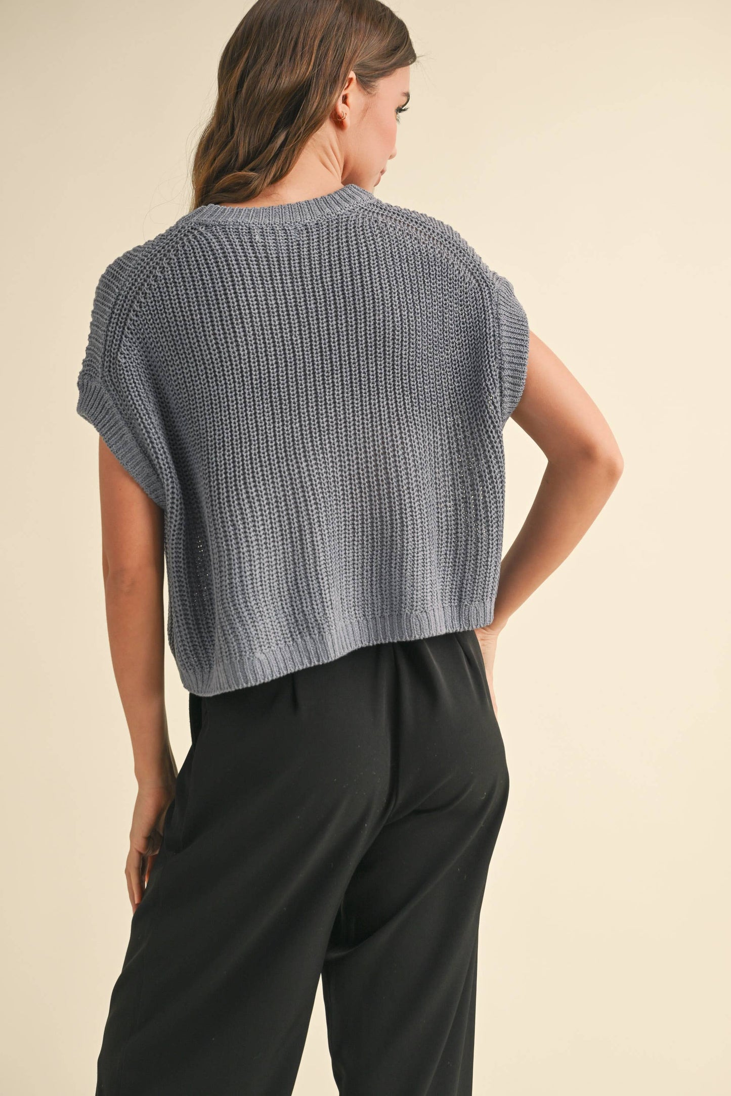 Dolman Sleeve Knitted Top