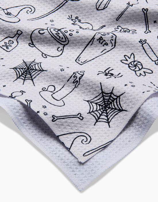 Halloween Magic White Tea Towel