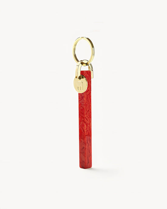 Bar Keychain in Poppy - Gold