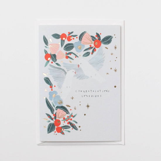 Congratulations Lovebirds Card