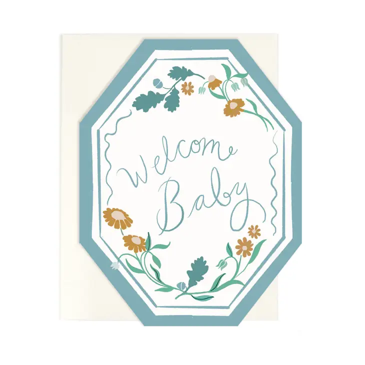 Welcome Baby Octagon Card