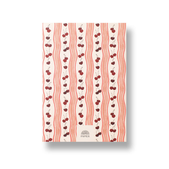 Cherry Wave Softcover Lined Notebook