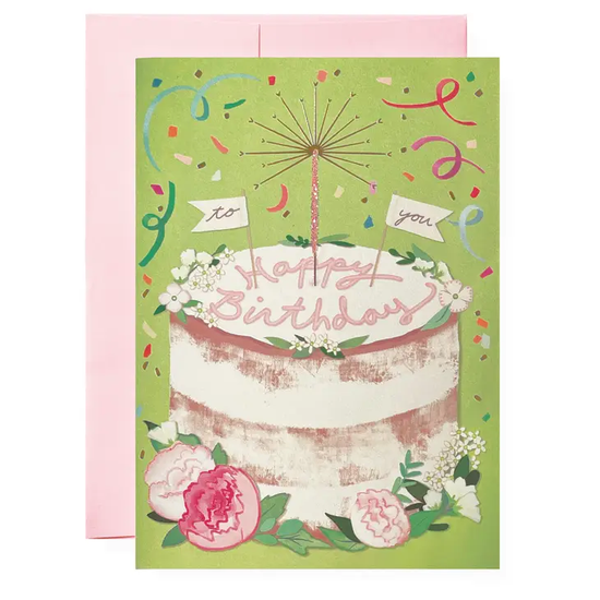 Load image into Gallery viewer, Happy Birthday To You Cake + Confetti Card
