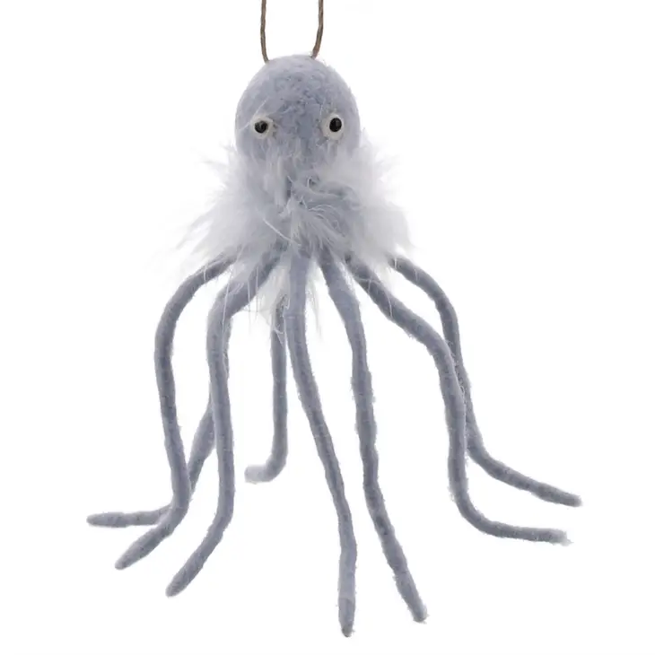 Load image into Gallery viewer, Blue Octopus Felt Ornament

