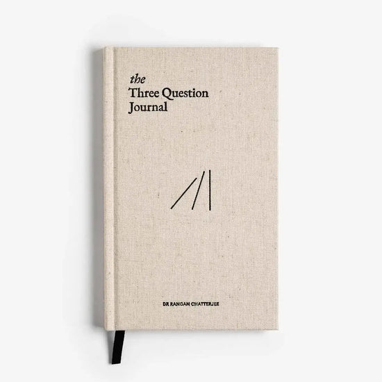 The Three Question Journal Linen - Daily Guided Wellbeing