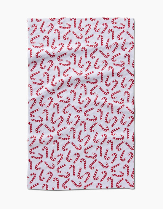 Christmas Candy Canes Tea Towel