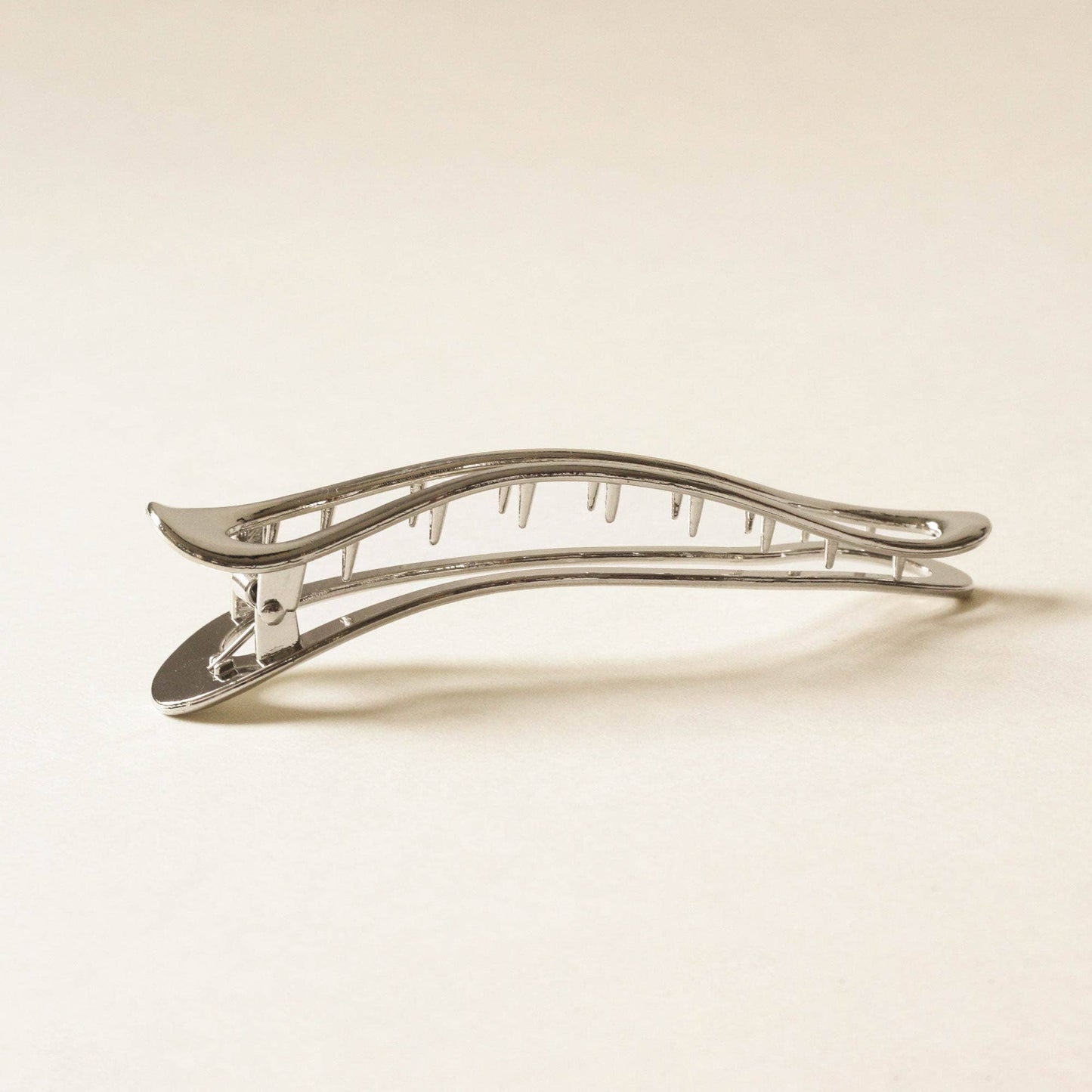 Long Metal Hair Claw Clip | Silver