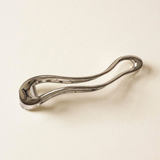 Long Metal Hair Claw Clip | Silver