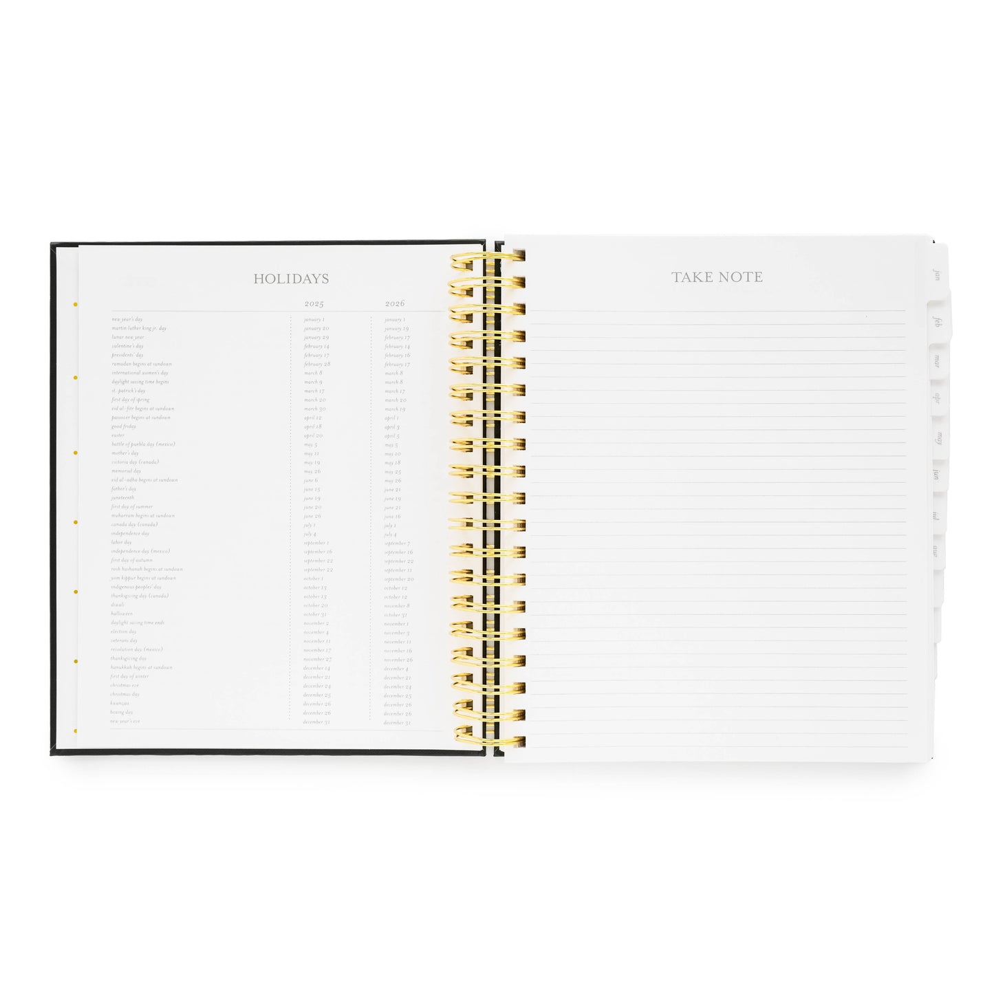 2025 Pale Pink Daily Spiral Planner