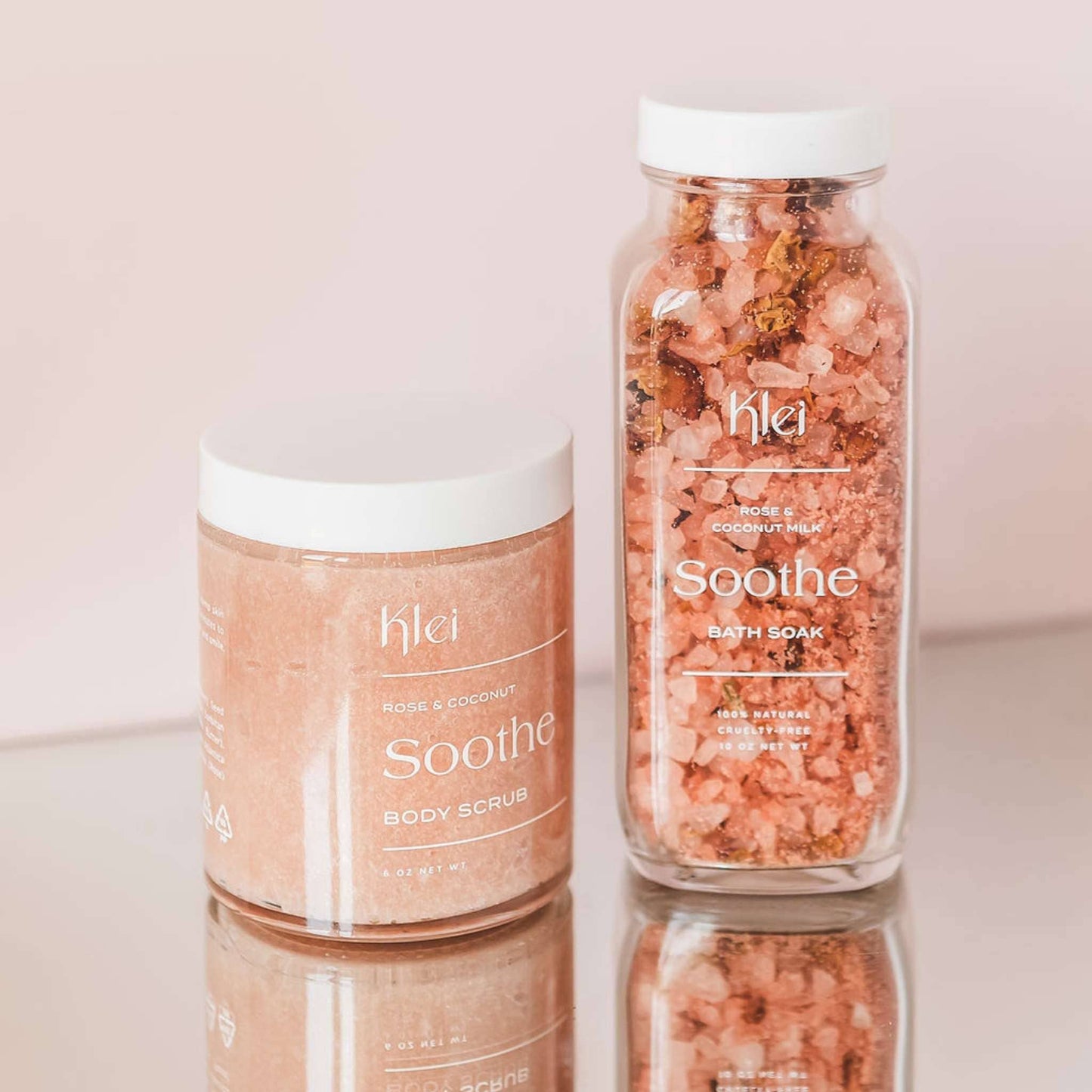 Soothe Rose Self-Care Gift Set | Bath Soak & Body Scrub Set