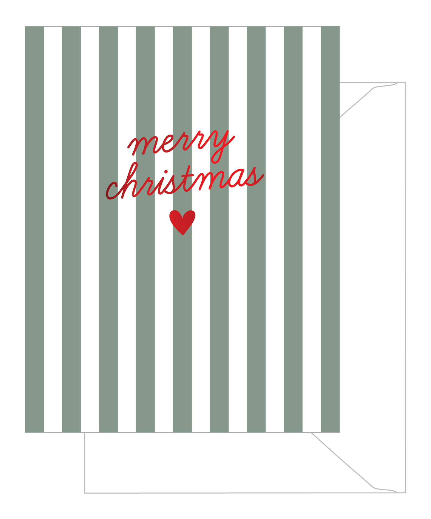 Striped Merry Christmas Card