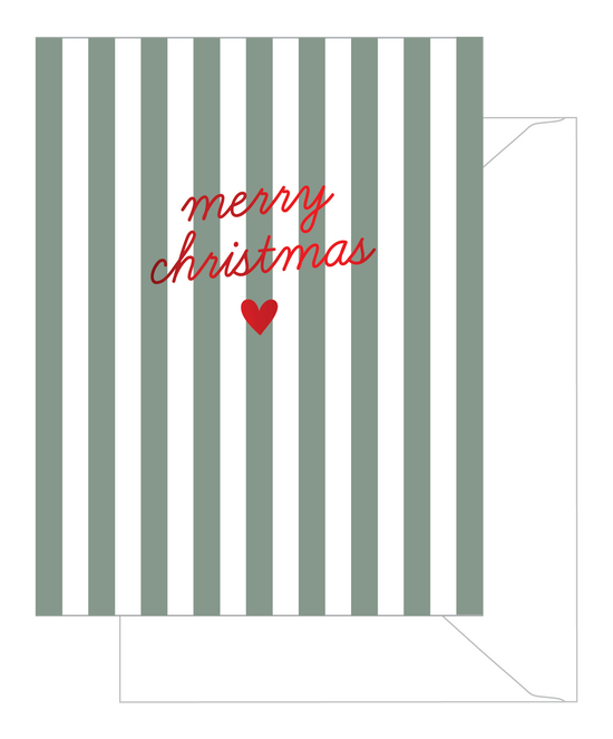 Striped Merry Christmas Card