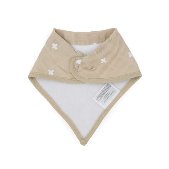 Load image into Gallery viewer, Cotton Muslin + Fleece Bandana Bib 4 Pack - Mauve Stripe
