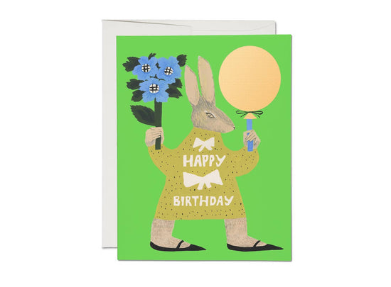 Party Rabbit Birthday Card