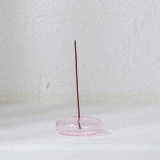 Gentle Habits Glass Incense Holder - Pink