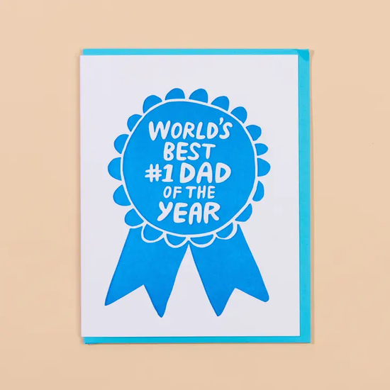 World's Best Dad Ribbon Card