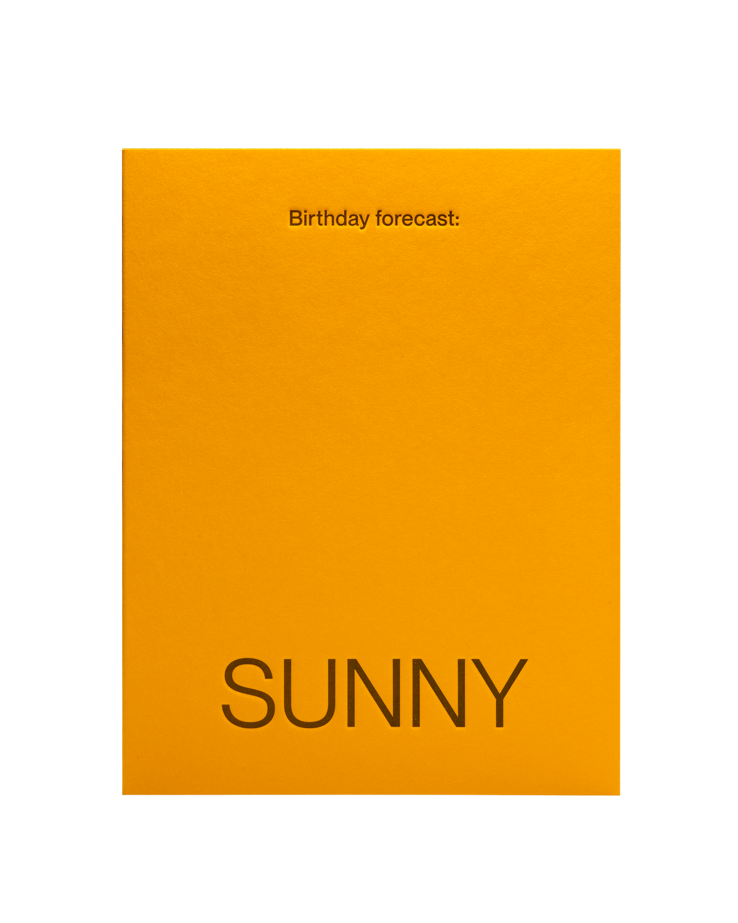 Birthday forecast: SUNNY Card