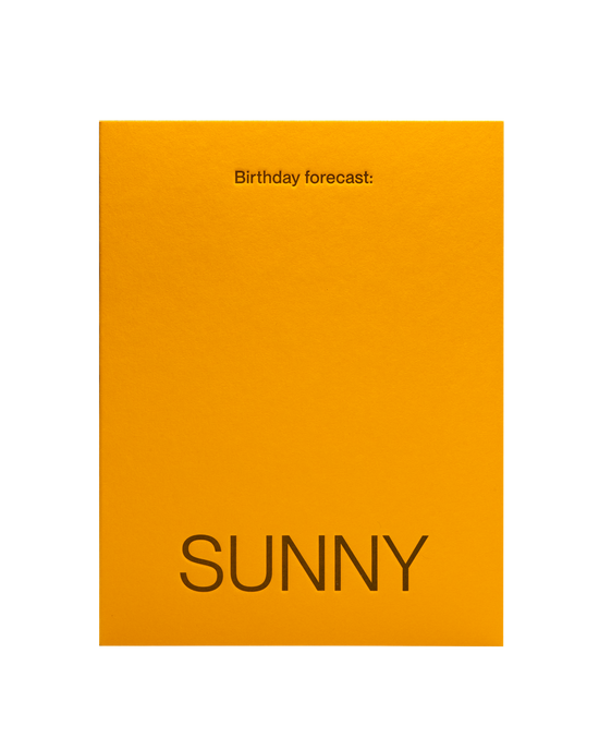 Birthday forecast: SUNNY Card