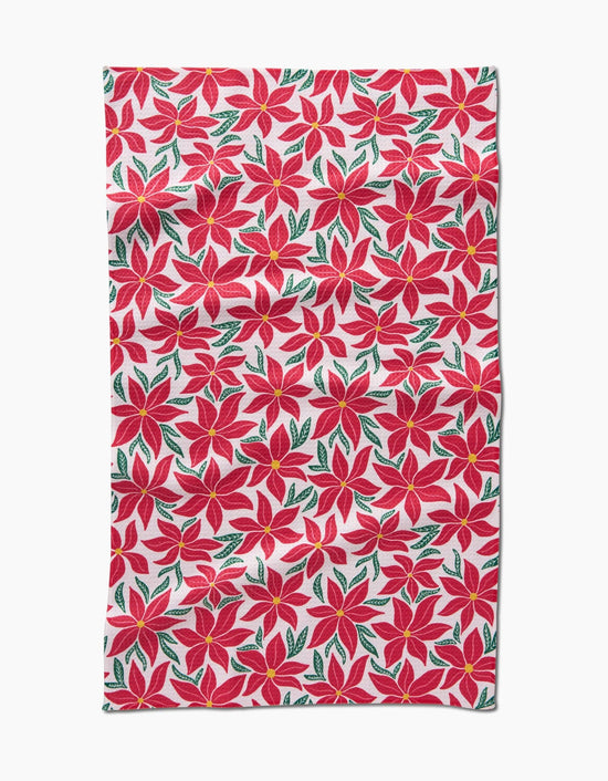 Poinsettia Party Tea Towel