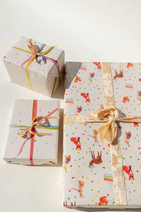 Rainbow Stars Gift Wrap