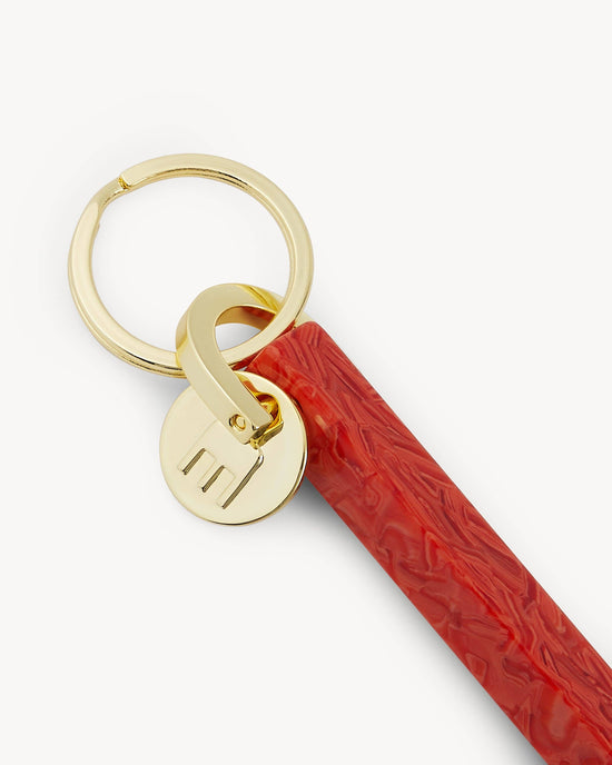 Bar Keychain in Poppy - Gold