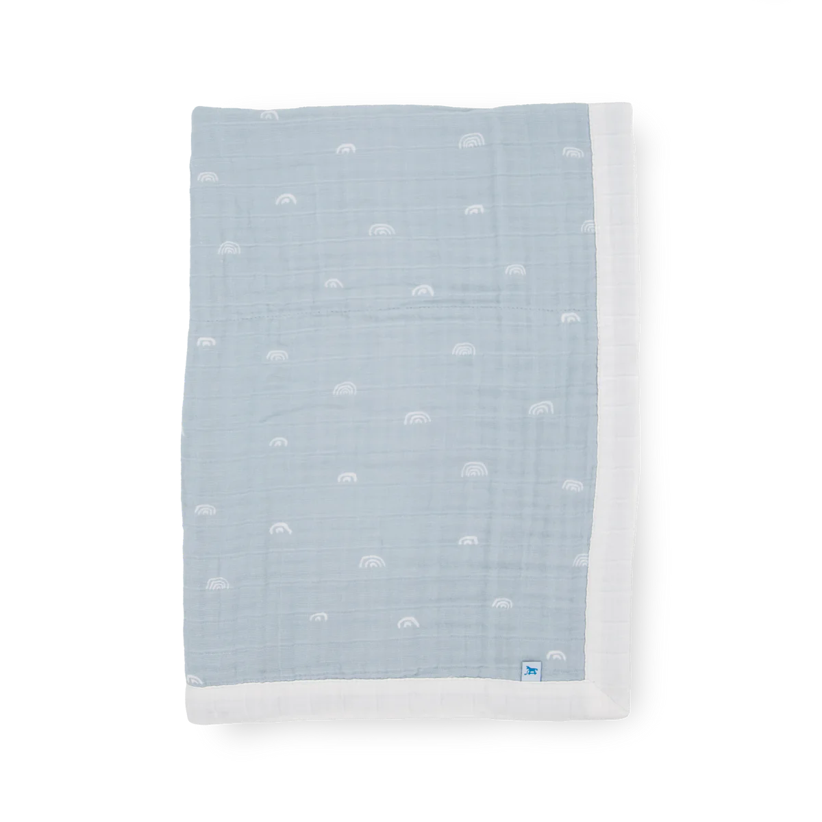 Load image into Gallery viewer, Cotton Muslin Baby Quilt - Blue Rainbow
