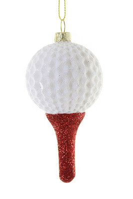 Golf Ball on Tee Ornament