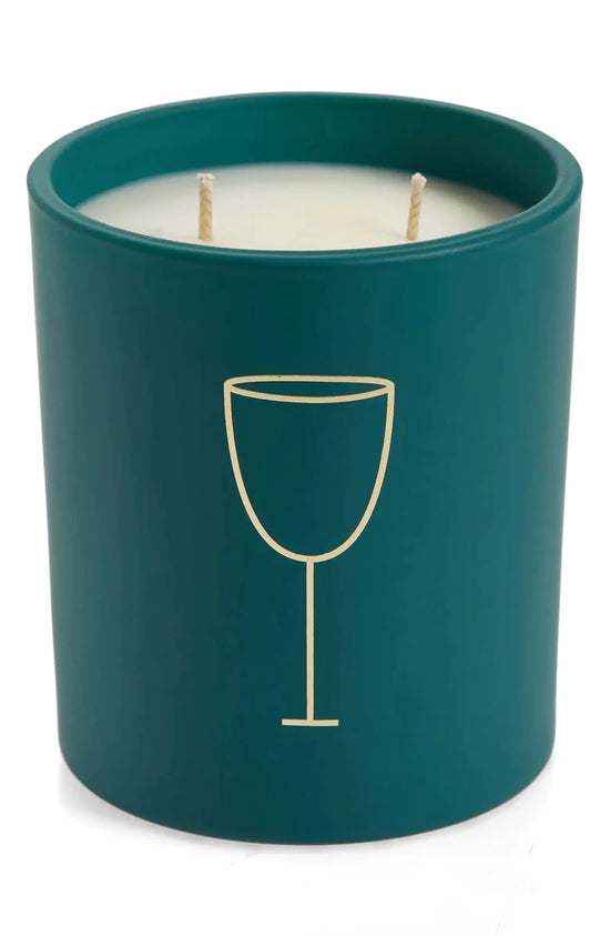 Load image into Gallery viewer, Prosecco Vert Deco Holiday Candle
