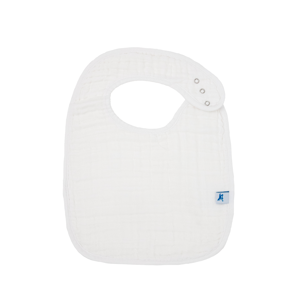 Load image into Gallery viewer, Cotton Muslin Classic Bib 3 Pack - White
