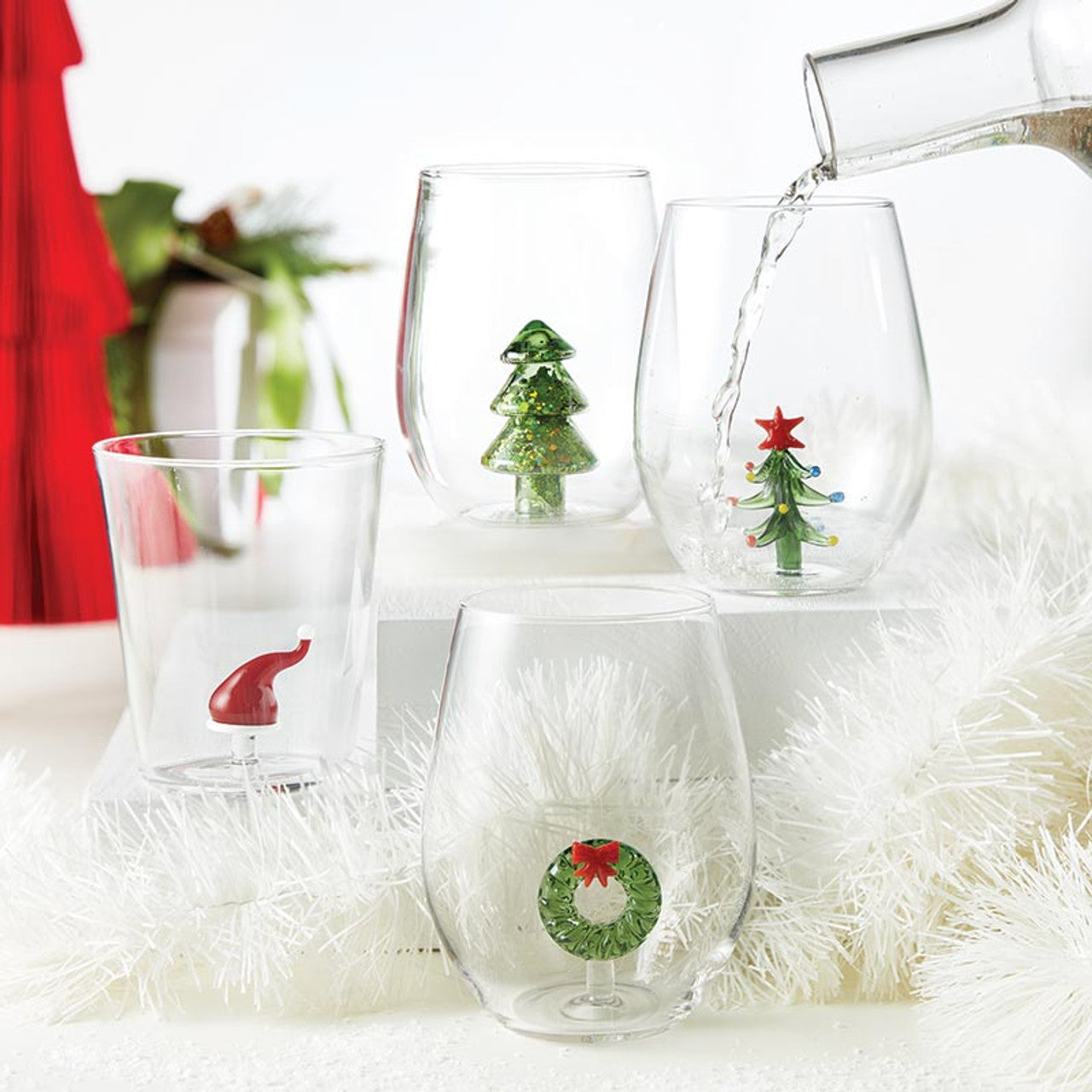 Christmas Tree Wine Glass