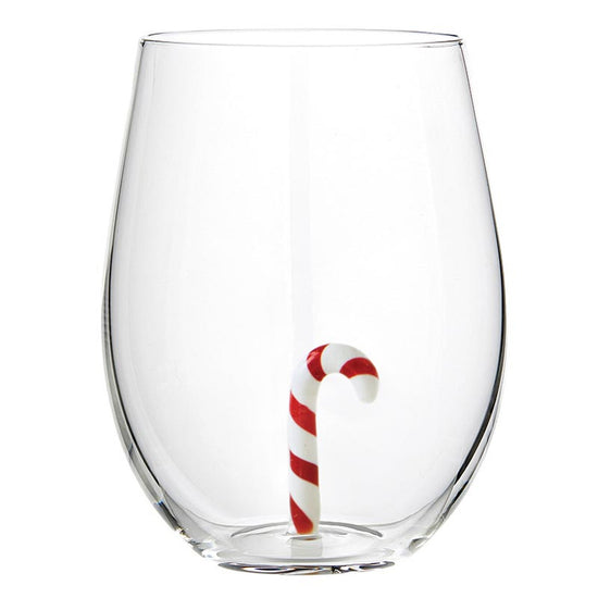 Candy Cane Wine Glass