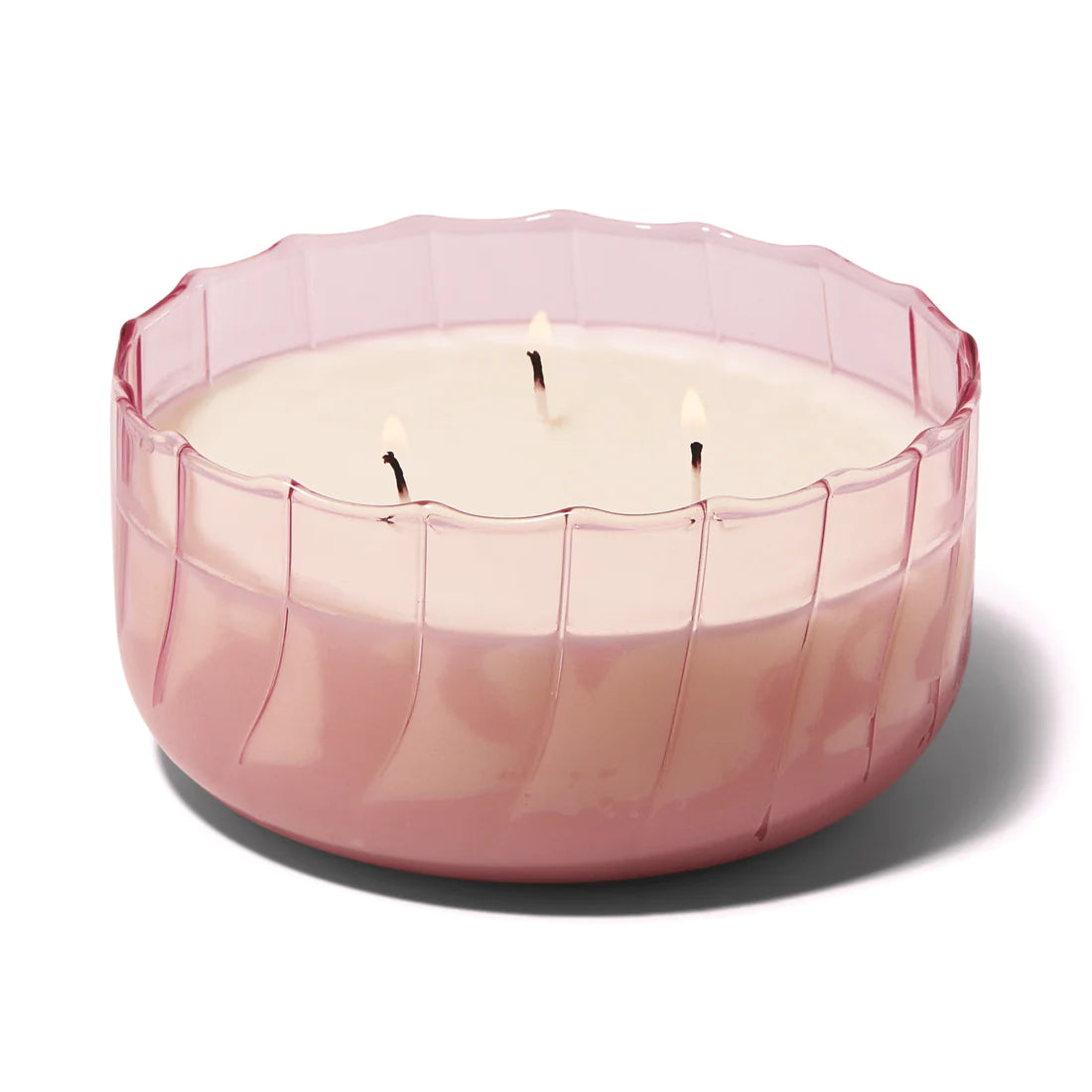 Desert Peach Ribbed Candle